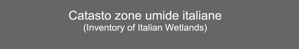 Catasto delle zone umide italiane catasto